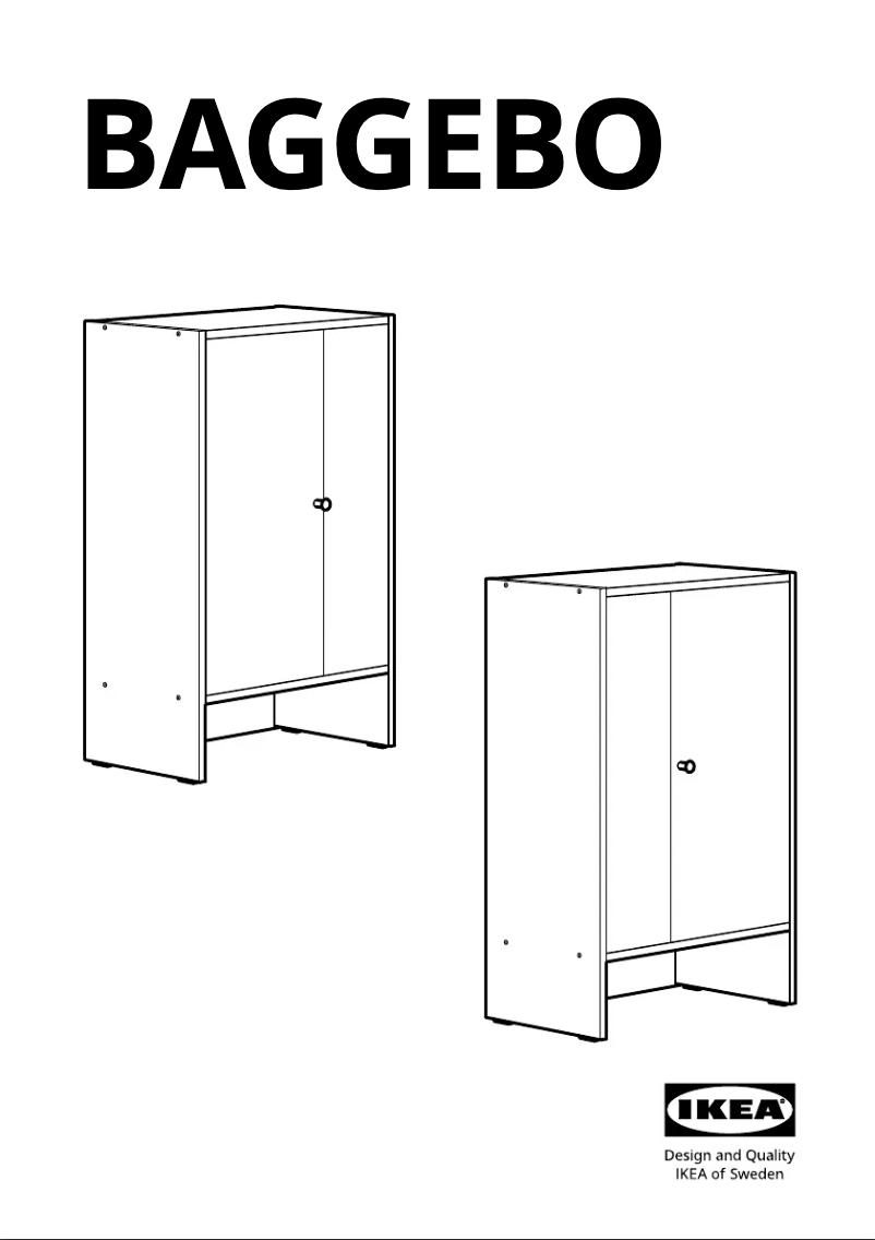 First page image of the manual for BAGGEBO 704.838.82