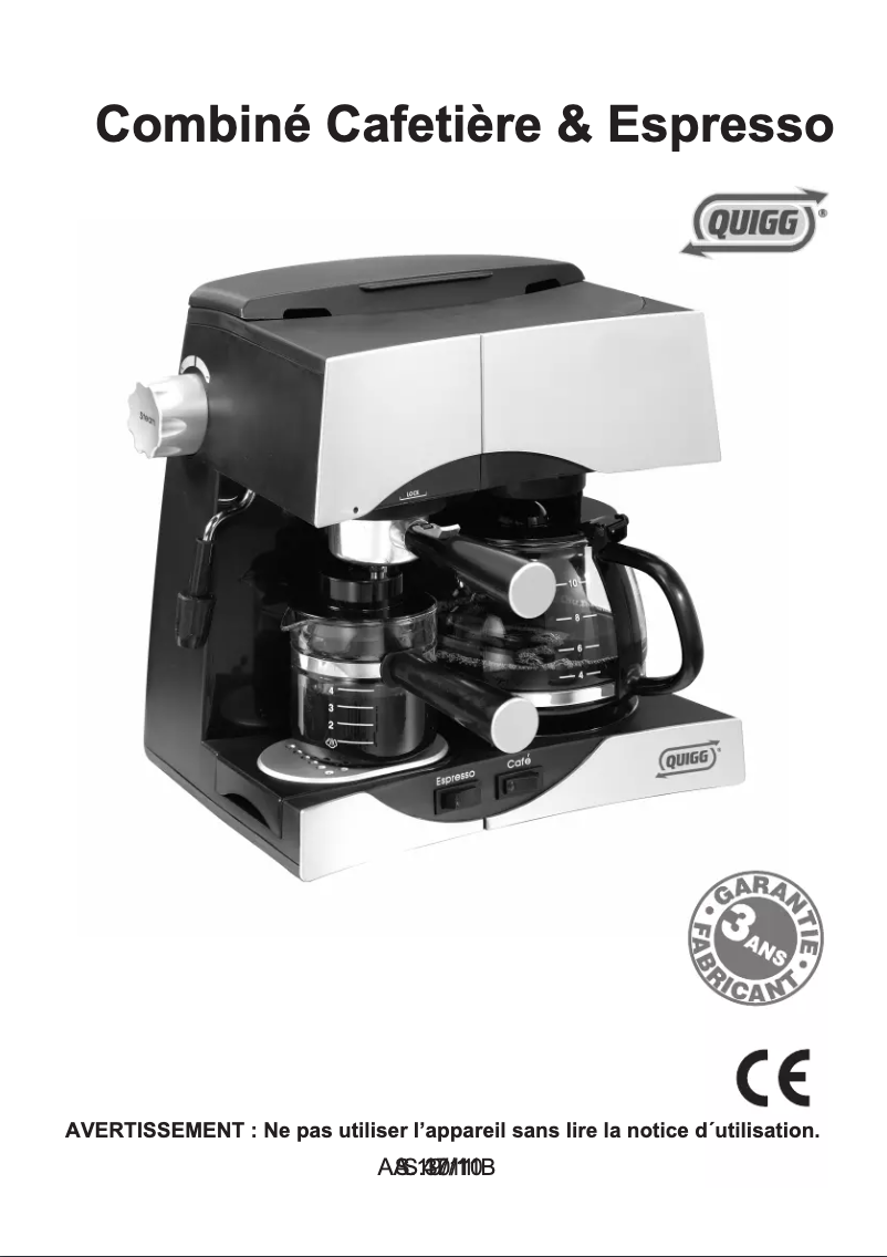 First page image of the manual for Cafetiere & Espresso