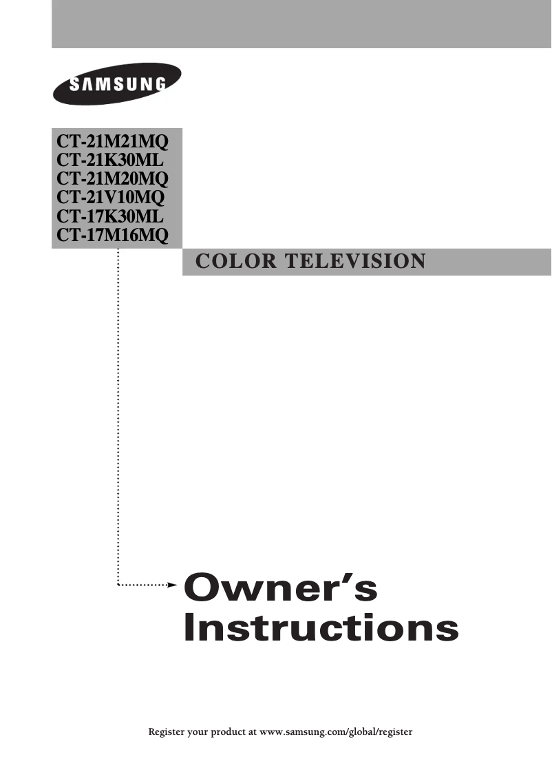 First page image of the manual for CT-21K30MH
