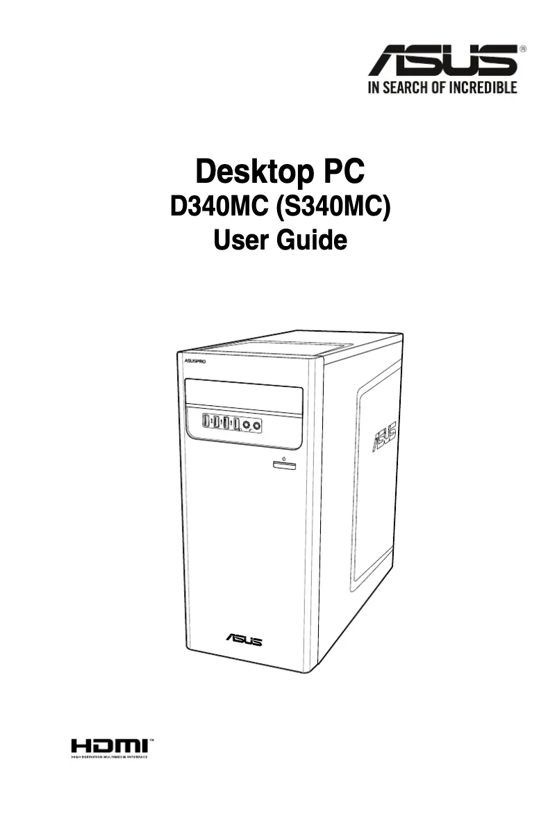 Page 1 of the manual User Manual Asus ExpertCenter D3 Mini Tower D340MC