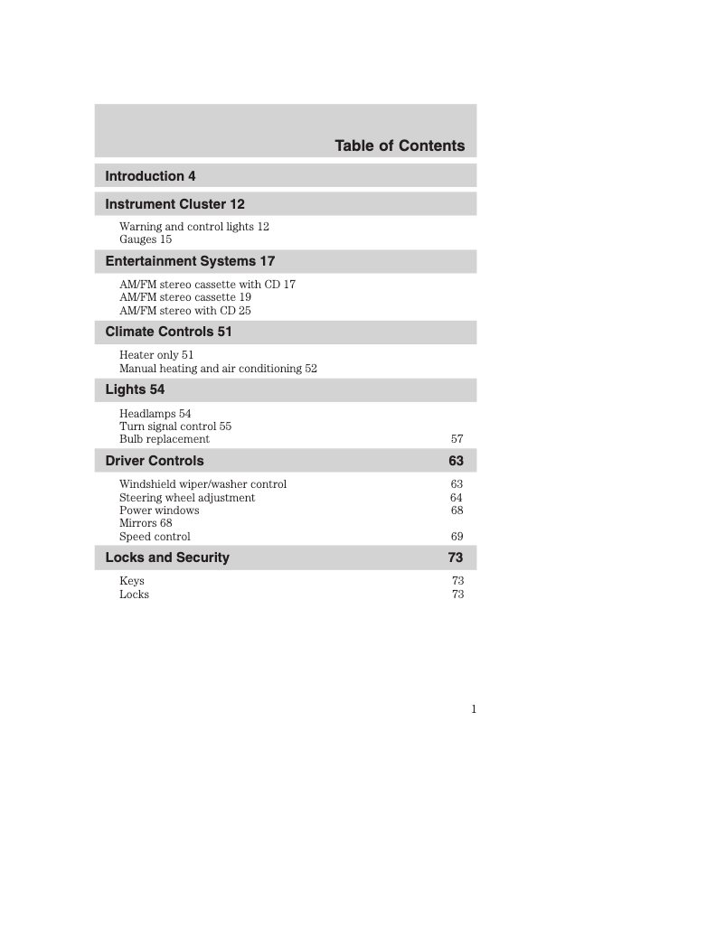 Page 1 of the manual User Manual Ford E-450 (2003)
