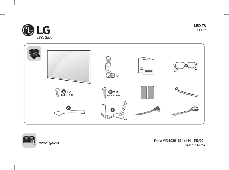 First page image of the manual for 79UH953Y
