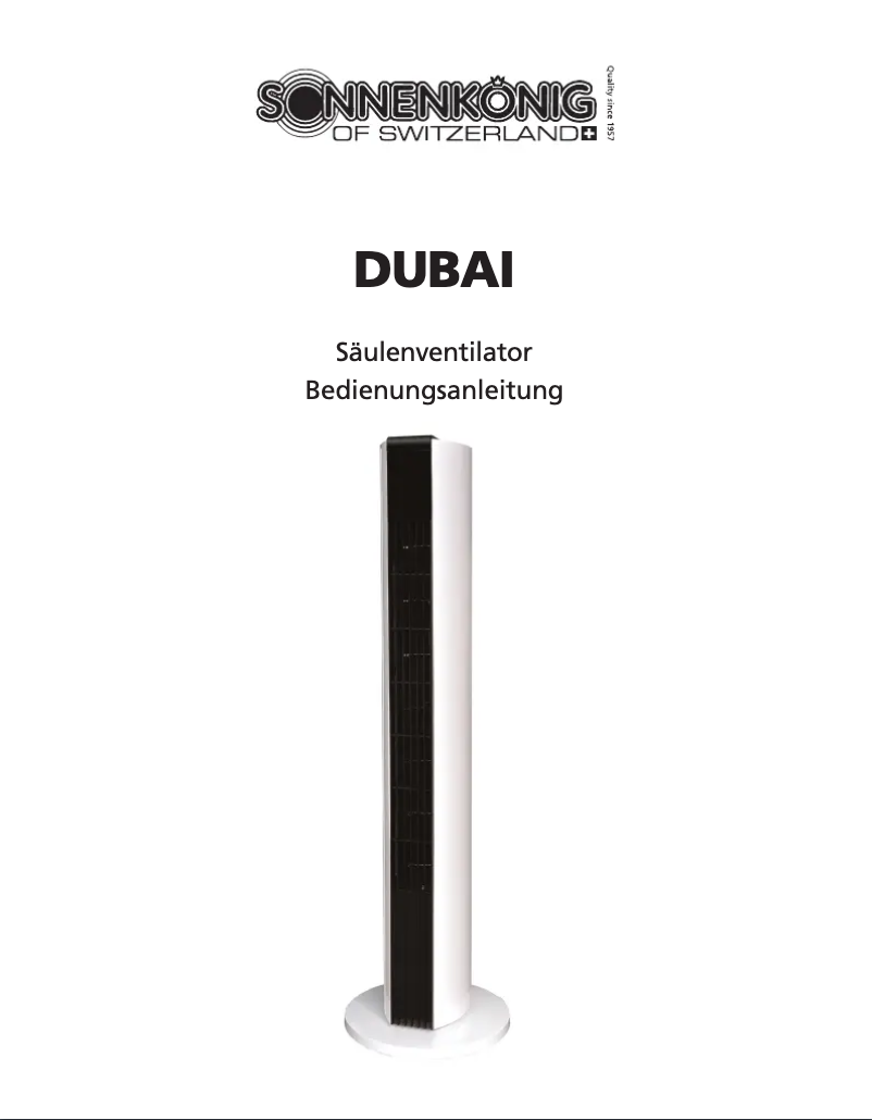 Page 1 of the manual User Manual Sonnenkönig Dubai
