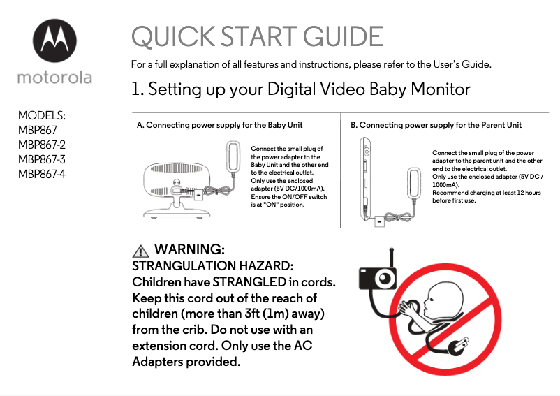 Page 1 of the manual User Manual Motorola MBP867-3