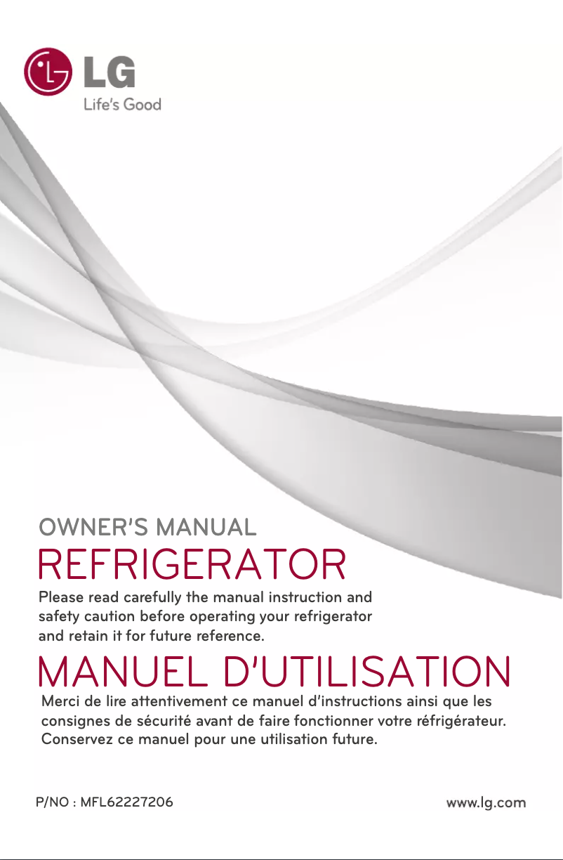 Page 1 of the manual User Manual LG GR-B292RLMC