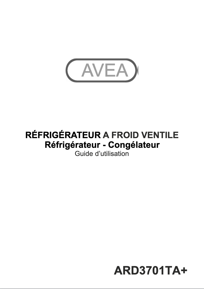 First page image of the manual for ARD3701TA+