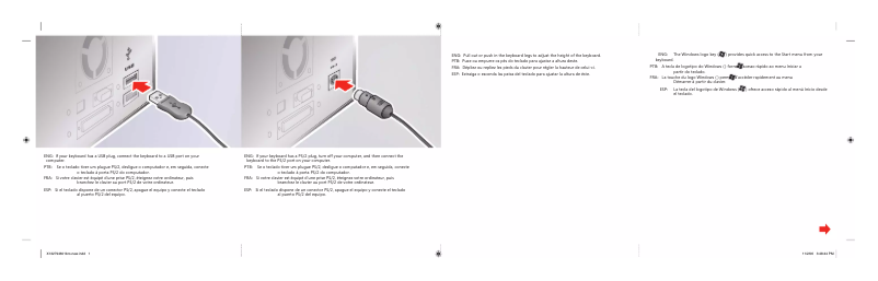 Page 1 de la notice Manuel utilisateur Microsoft Wired Keyboard 500