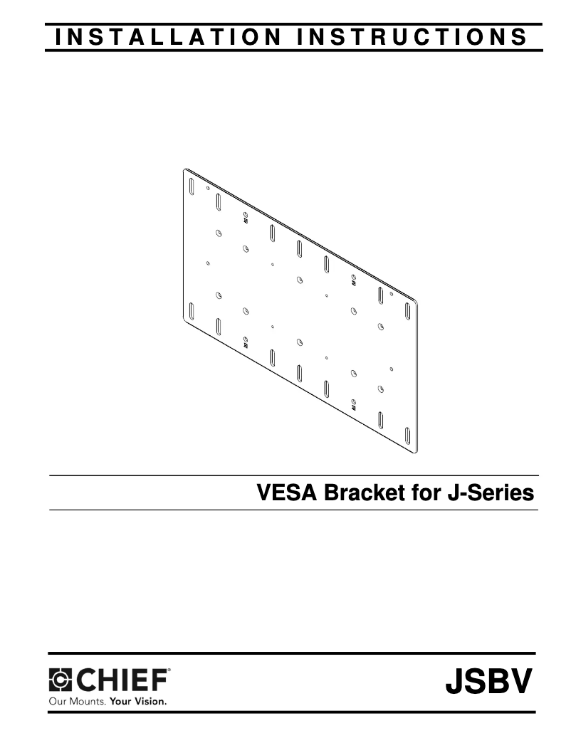 Page 1 of the manual User Manual Chief JSBVB