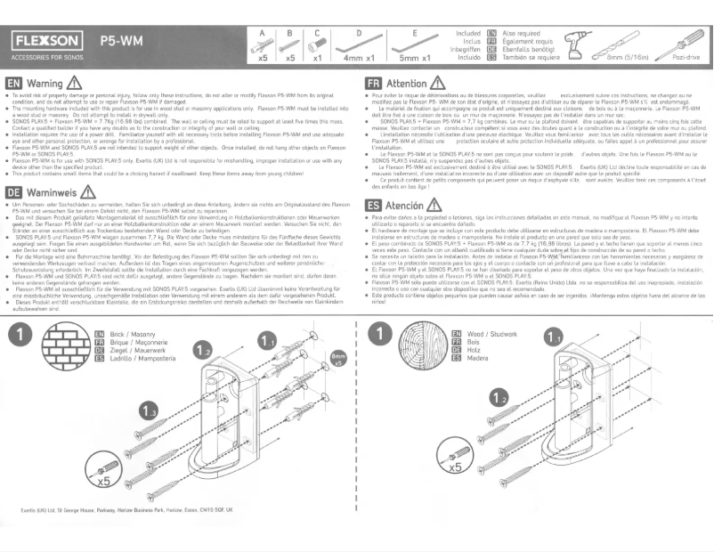 First page image of the manual for P5-WM
