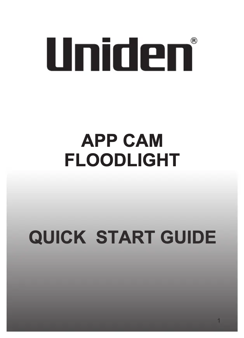 First page image of the manual for App Cam Floodlight