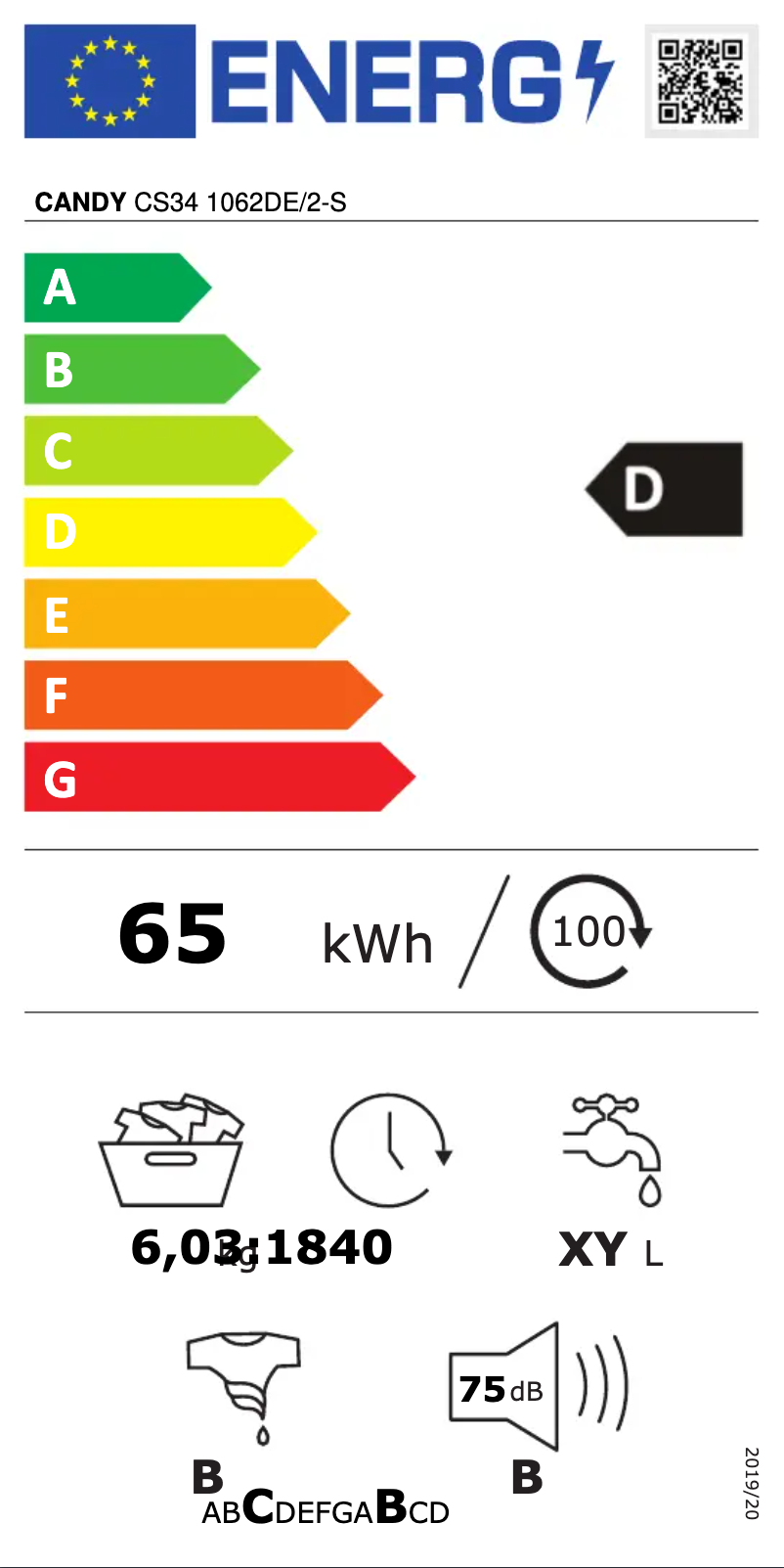 First page image of the manual for CS34 1062DE/2-S