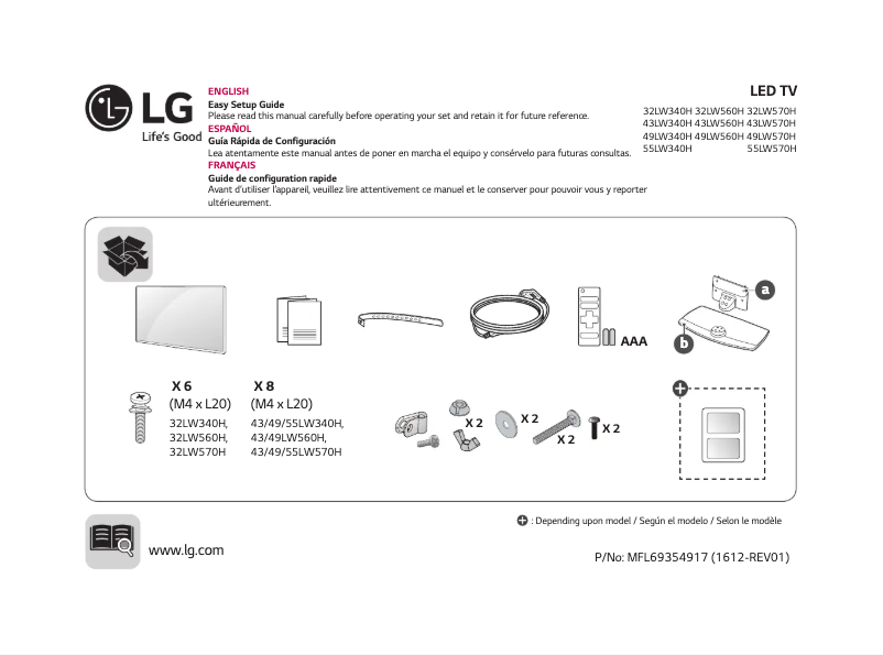 Page 1 of the manual User Manual LG 32LW560H