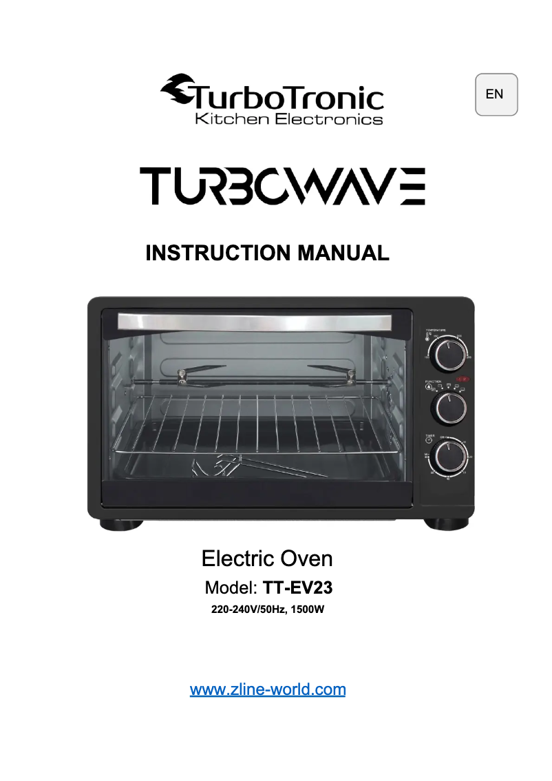 First page image of the manual for TurboWave TT-EV23