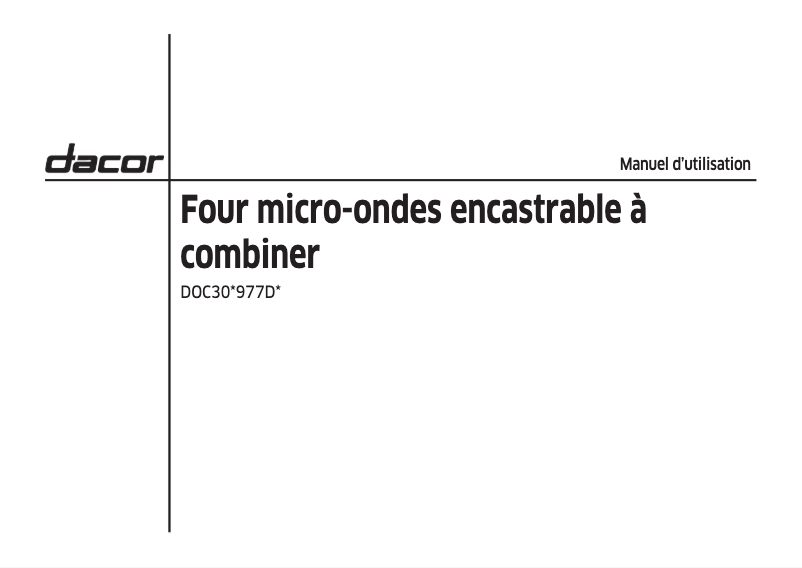 First page image of the manual for DOC30T977DS