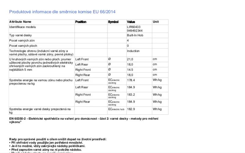 First page image of the manual for LIR60433