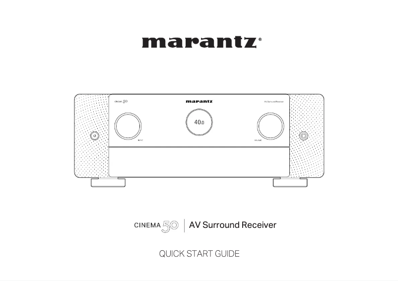 Page 1 of the manual Quick Start Guide Marantz Cinema 50