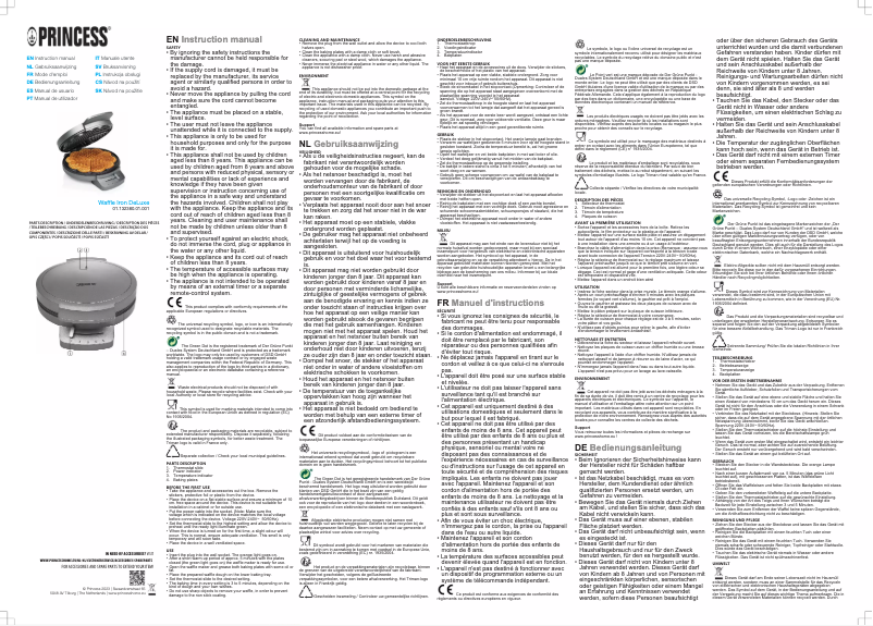 First page image of the manual for Iron DeLuxe 132380