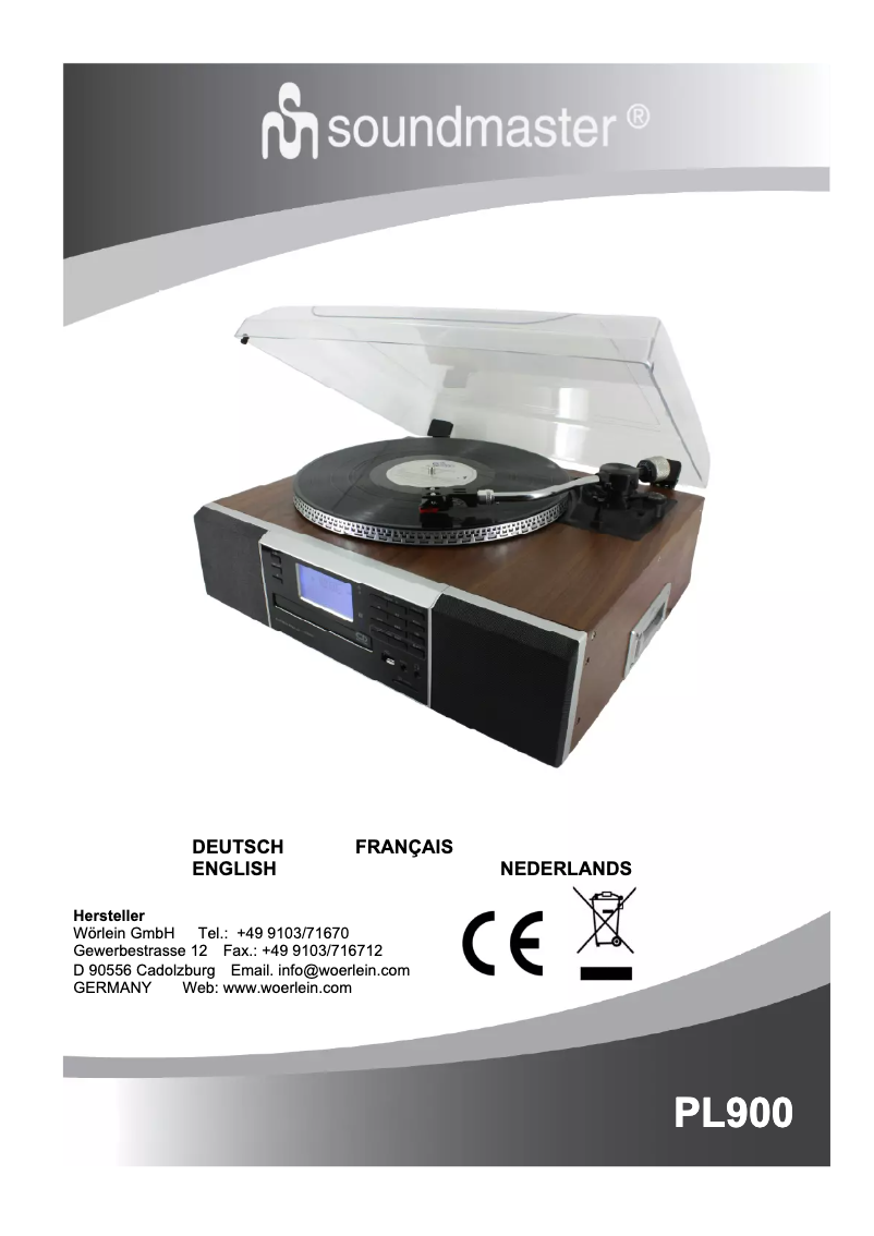 First page image of the manual for PL900