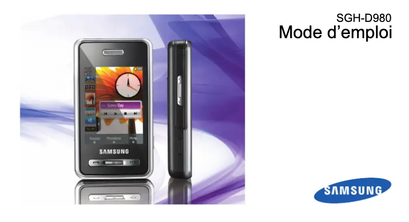 Page 1 of the manual User Manual Samsung SGH-D980