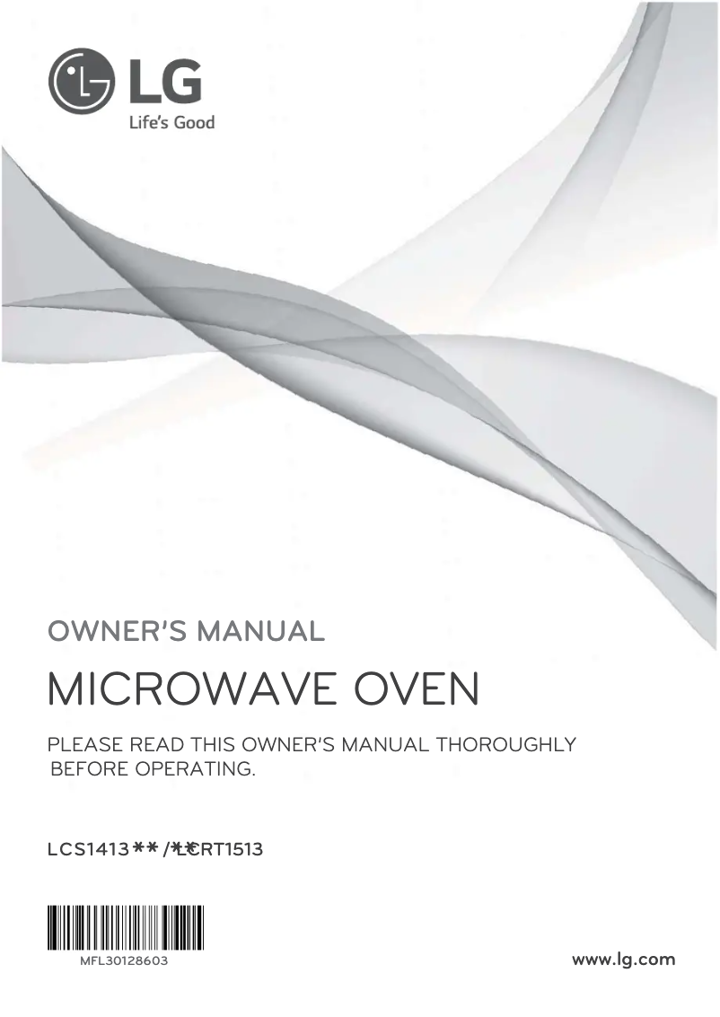 Page 1 of the manual User Manual LG LCS1413SW