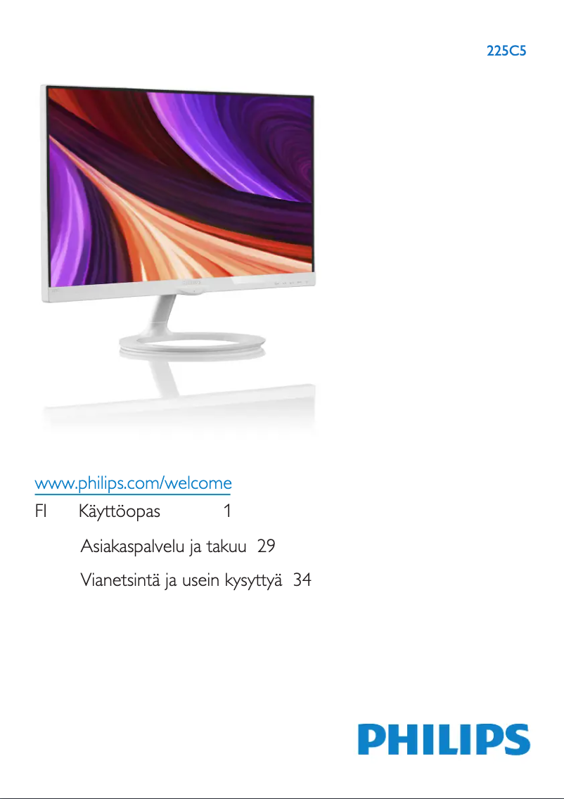 First page image of the manual for 225C5QHSW