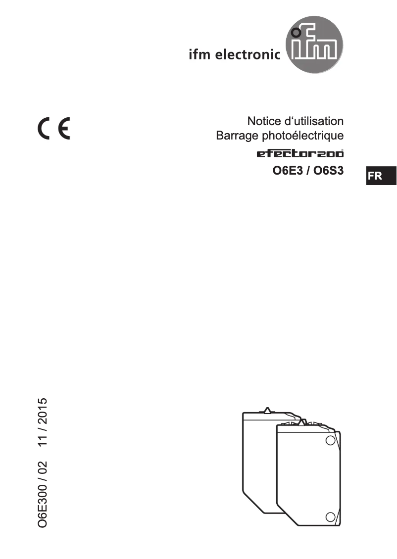 Page 1 of the manual User Manual IFM O6S303