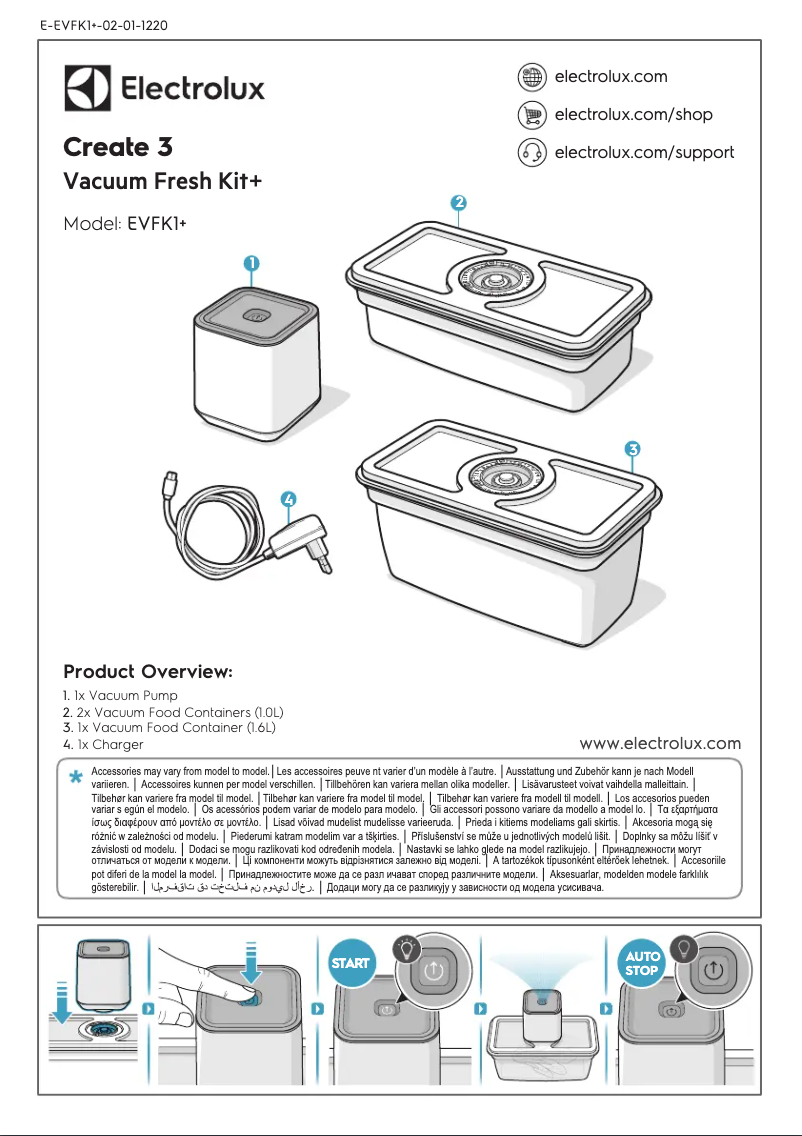 First page image of the manual for EVFK1+