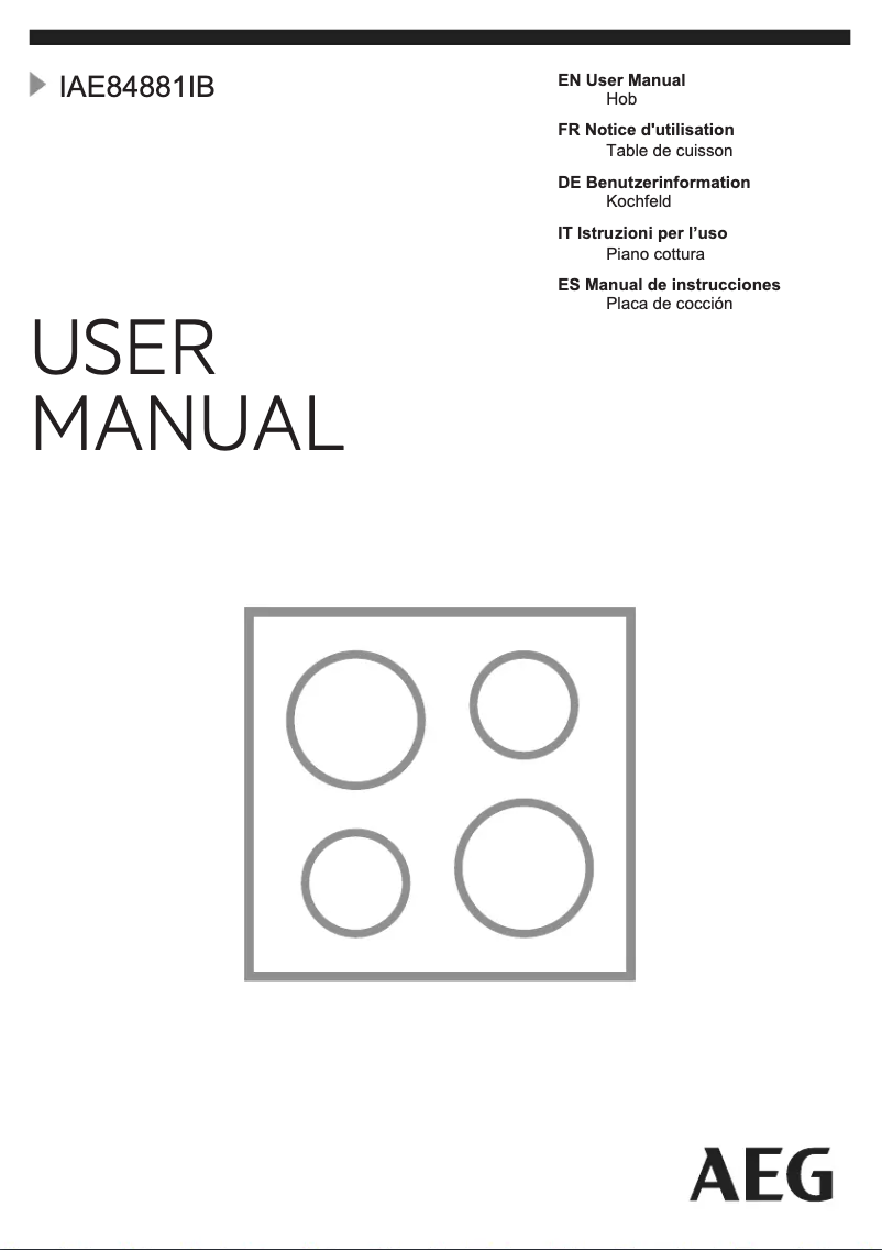 First page image of the manual for IAE84881IB