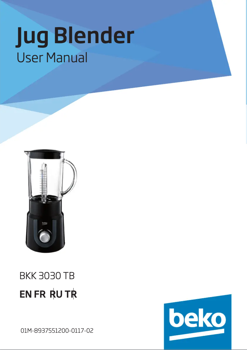 First page image of the manual for BKK 3030 TB