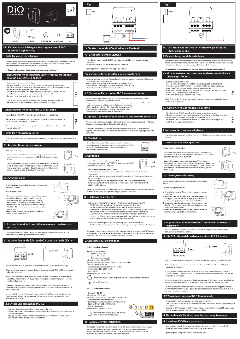 Page 1 of the manual User Manual DiO 55857