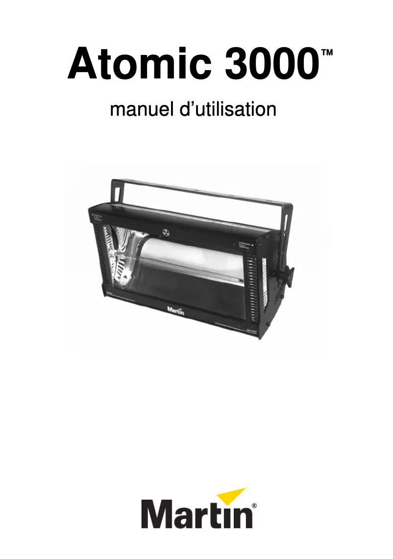 Page 1 of the manual User Manual Martin Atomic 3000 DMX