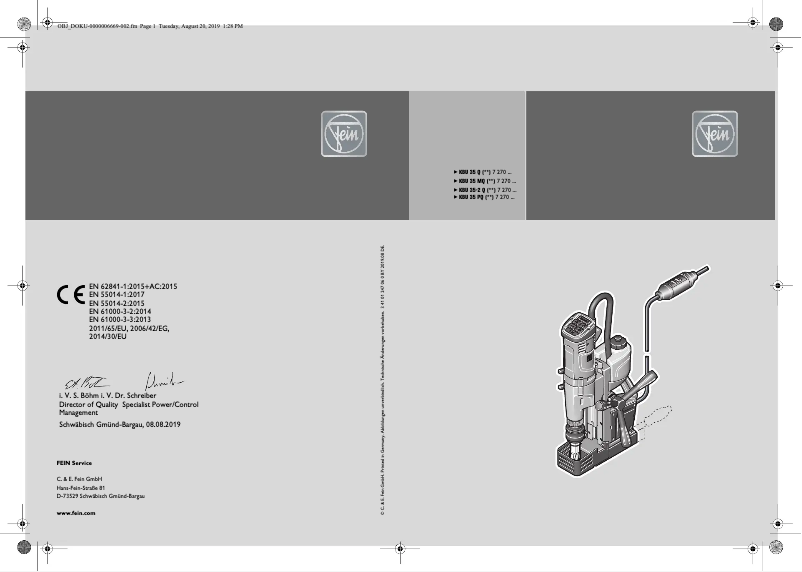 First page image of the manual for KBU 35 PQ
