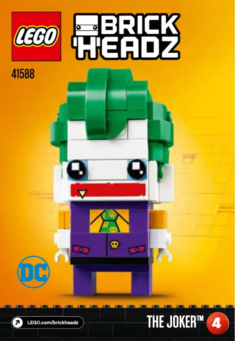 Page 1 of the manual User Manual Lego Brickheadz 41588