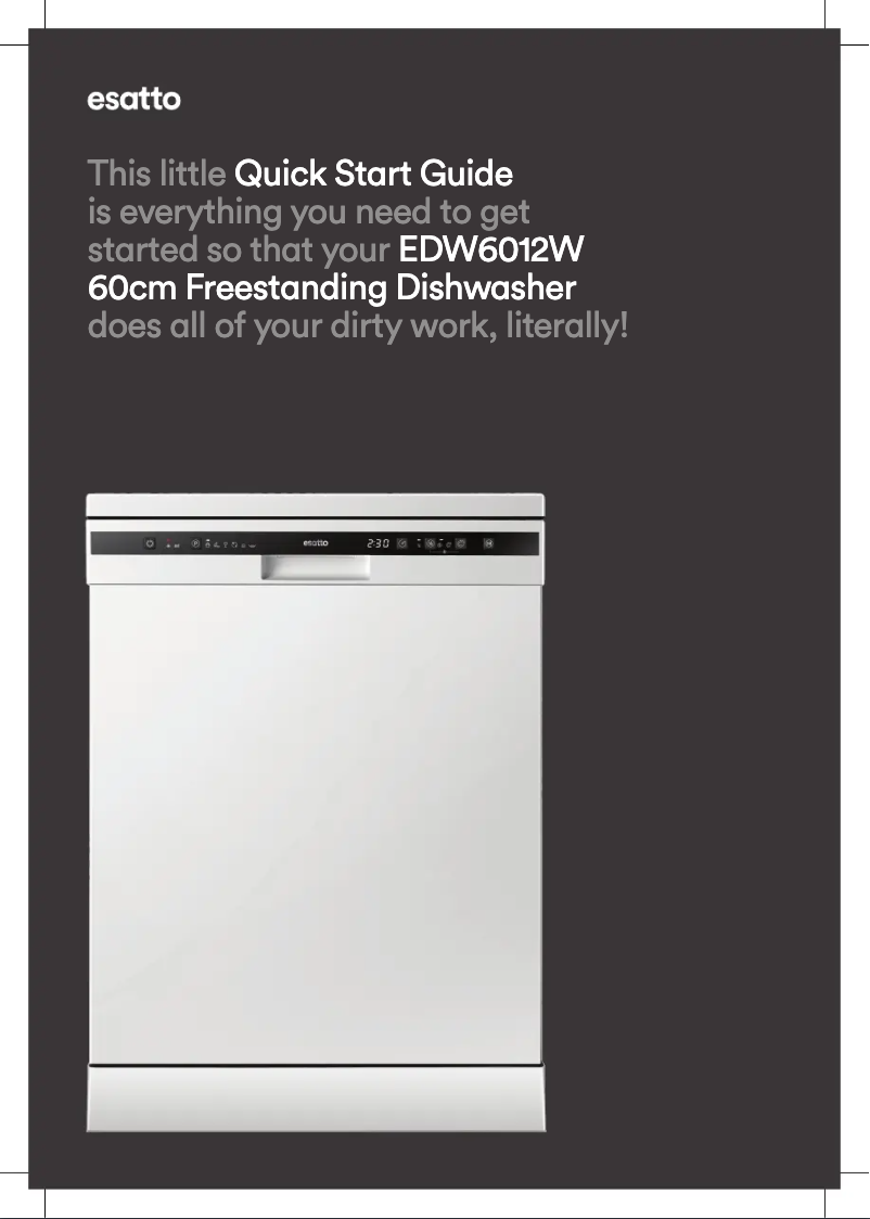 Page 1 of the manual Quick Start Guide Esatto EDW6012W