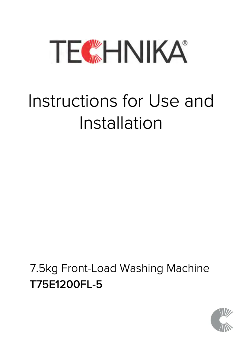 Image de la première page du manuel de l'appareil T75E1200FL-2