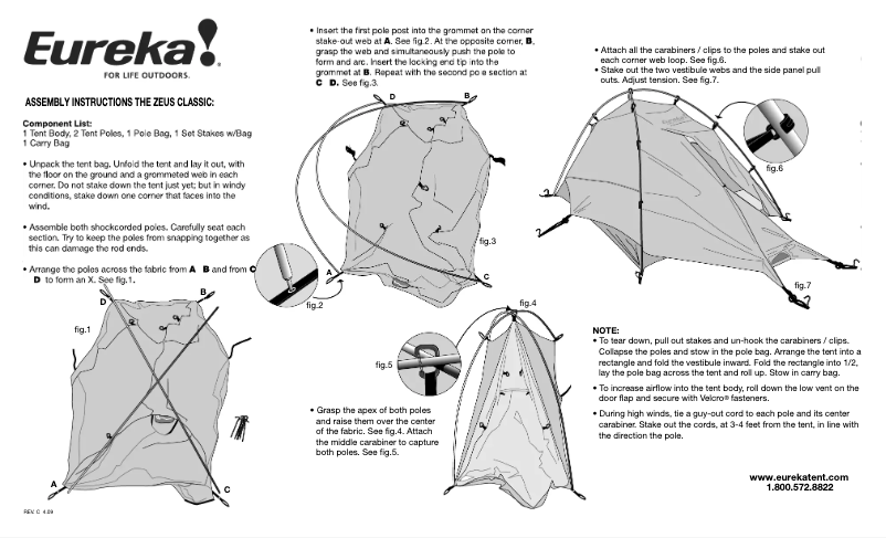 Page 1 of the manual User Manual Eureka Zeus Classic
