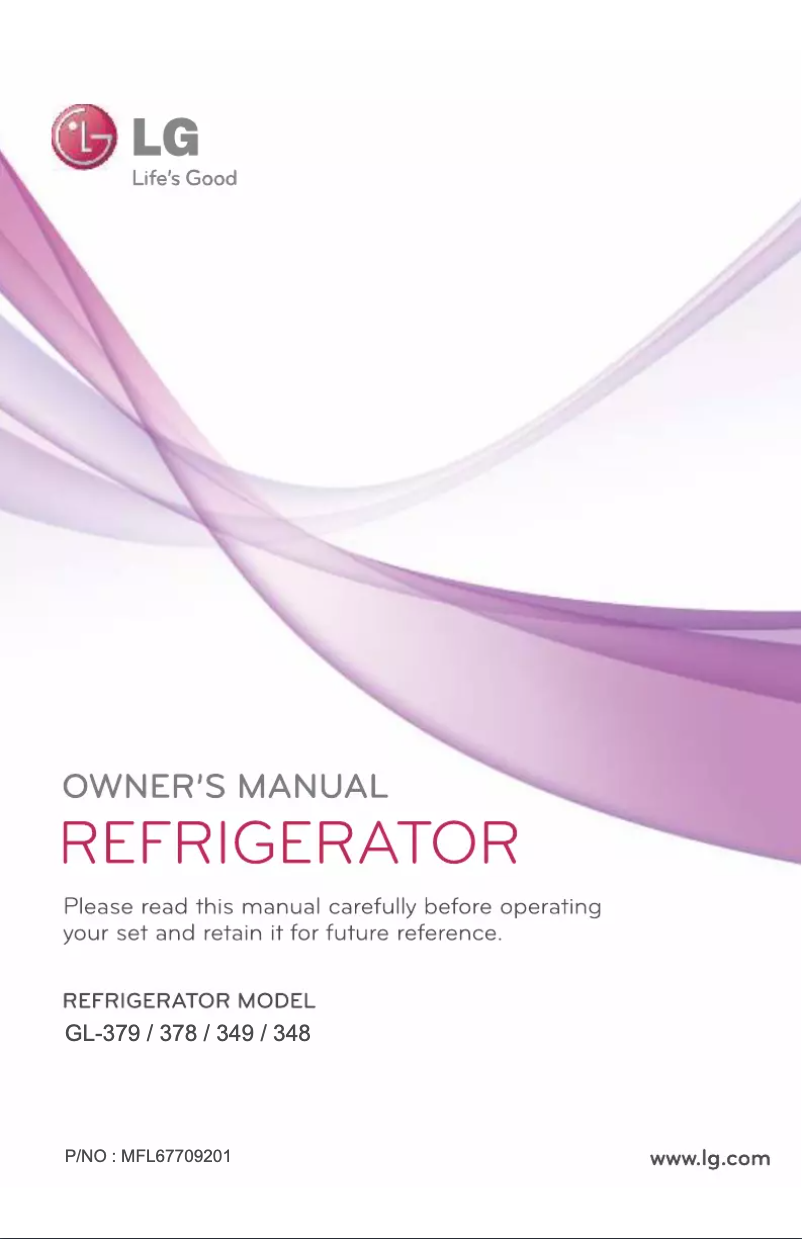 Page 1 of the manual User Manual LG GL-378PVQE4