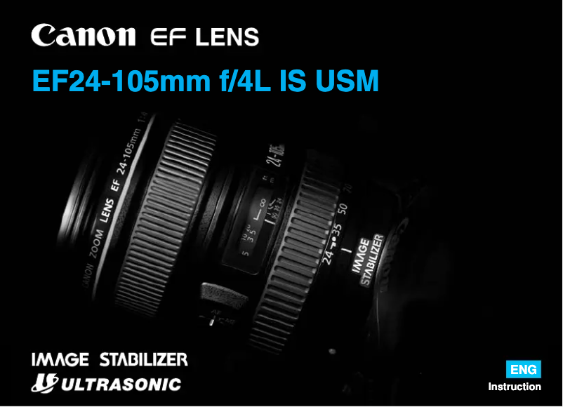 First page image of the manual for EF 24-105mm f/4L IS USM
