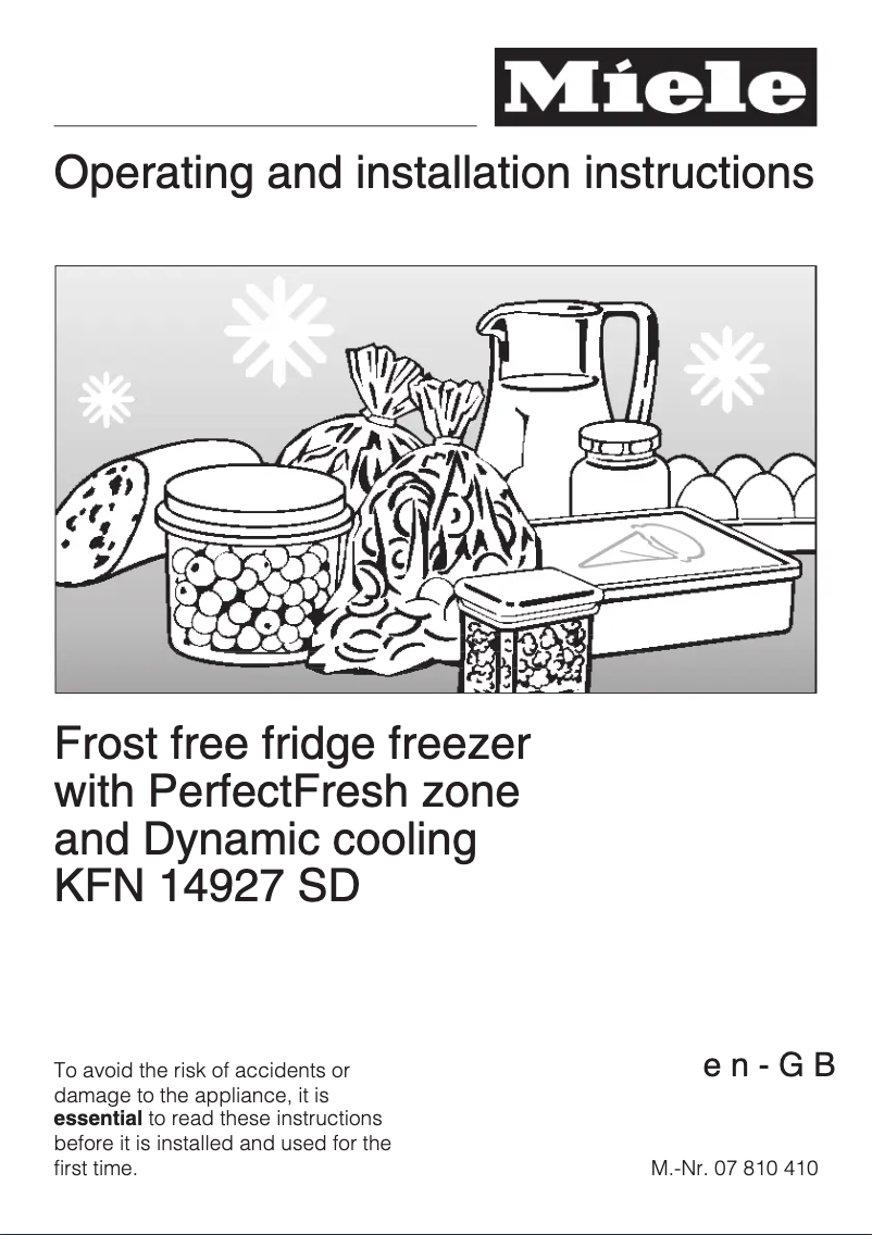 Page 1 of the manual User Manual Miele KFN 14927 SDed