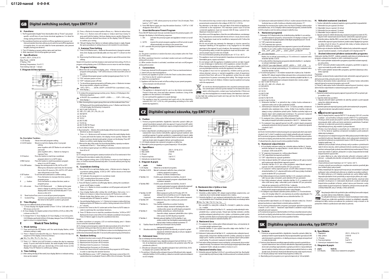 Page 1 of the manual User Manual Emos P5506