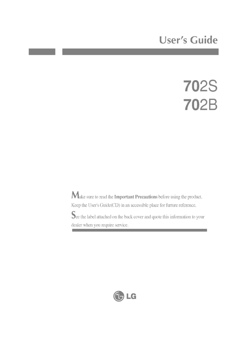 Page 1 of the manual User Manual LG 702B
