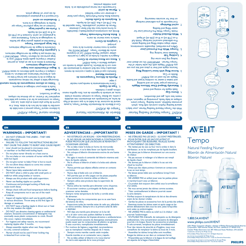 First page image of the manual for Avent SCF649