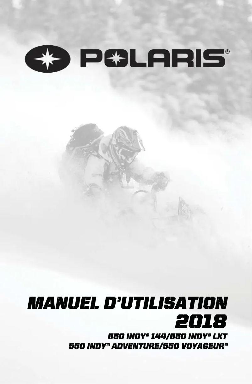 First page image of the manual for 550 Indy LXT 144 (2018)