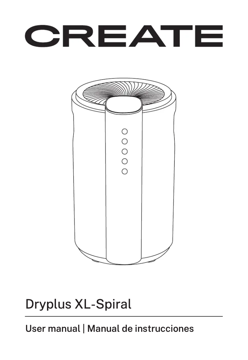 First page image of the manual for Dryplus XL-Spiral