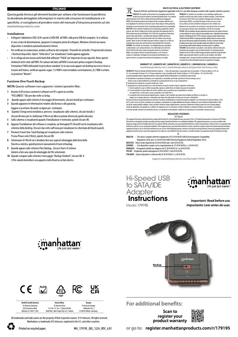 First page image of the manual for 179195