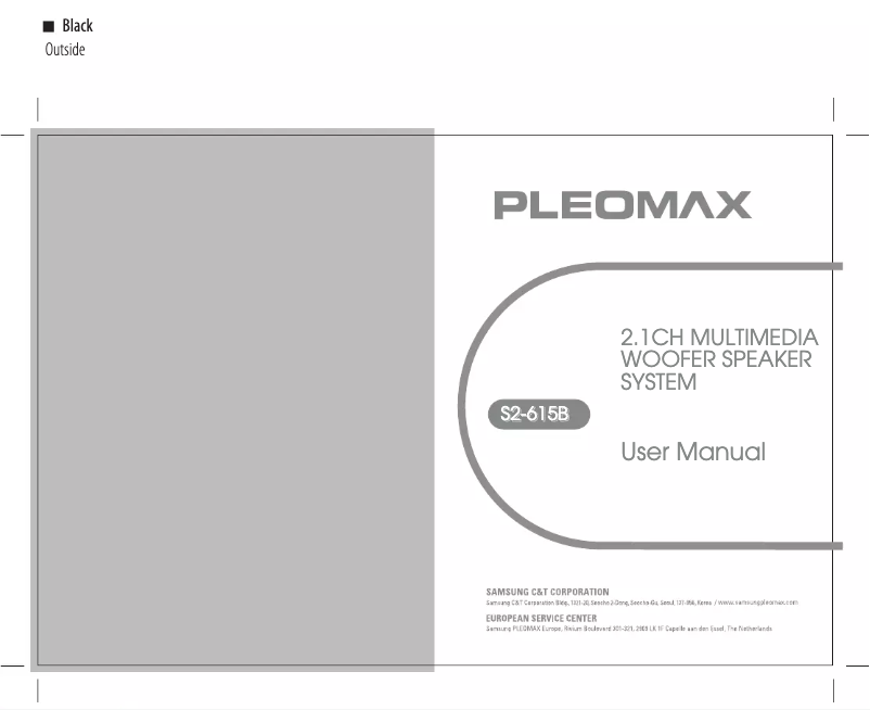 Page 1 of the manual User Manual Pleomax Premium S2-615