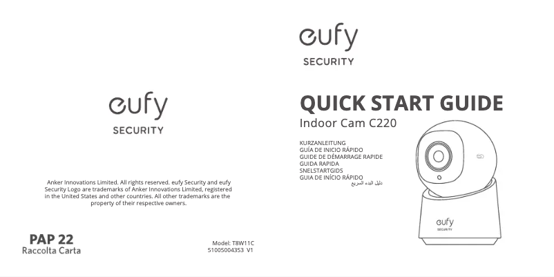 Page 1 of the manual User Manual Eufy Indoor Cam C220
