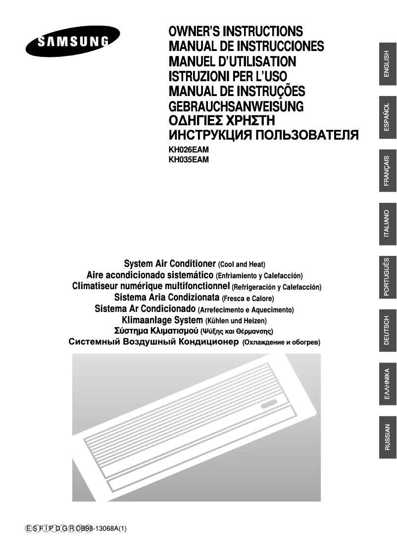 Page 1 of the manual User Manual Samsung KH035EAM