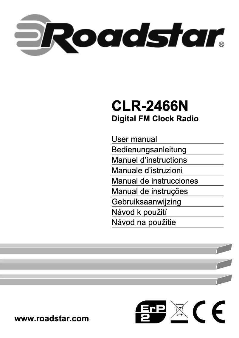 Page 1 of the manual User Manual Roadstar CLR-2466N
