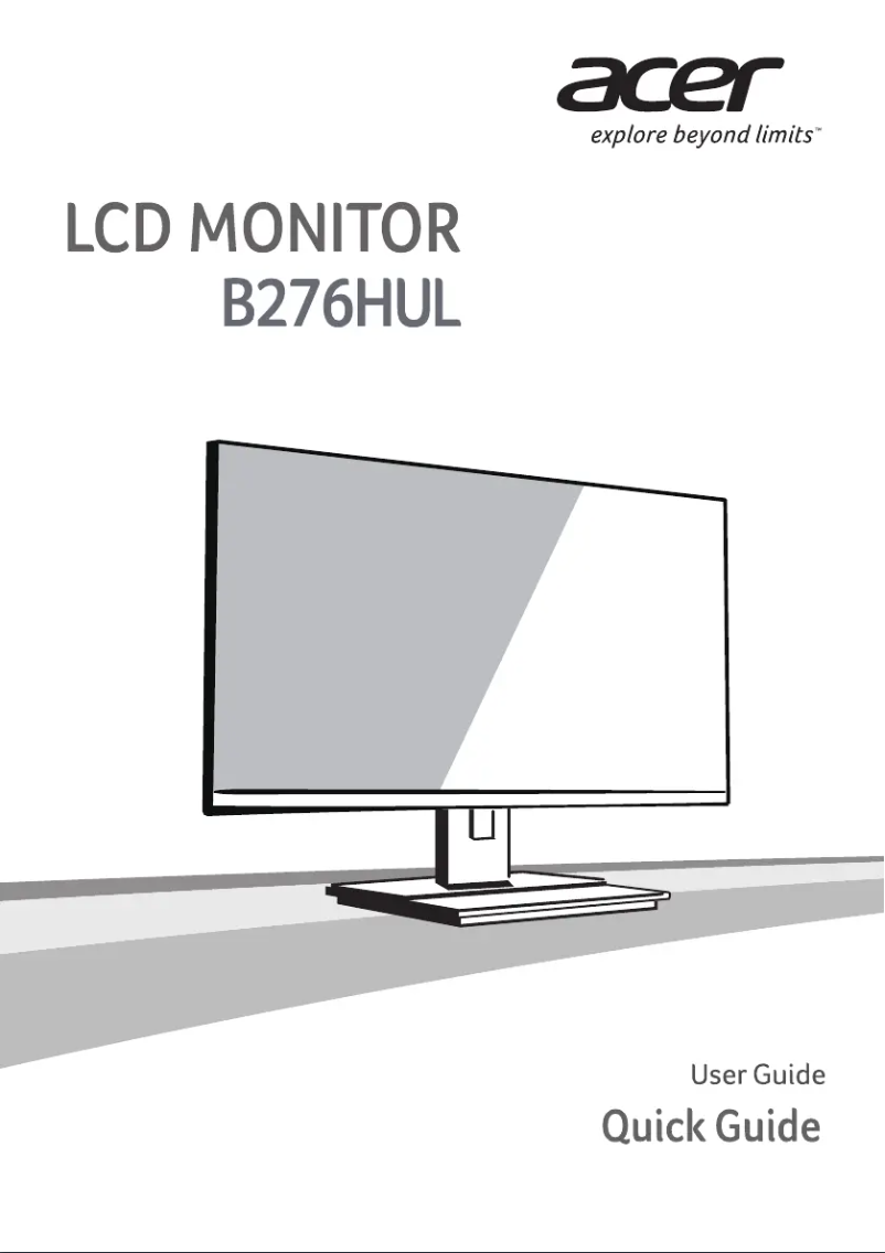 Page 1 of the manual User Manual Acer B276HULC